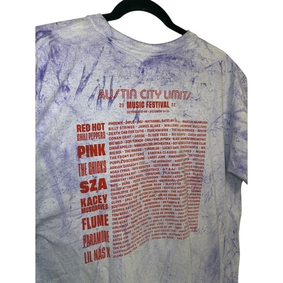 Austin City Limits Music Festival 2022 Tie Dye Graphic T Shirt - Picture 7 of 7